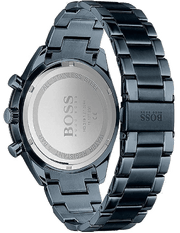 Hugo Boss Santiago Chronograph Grey Dial Blue Steel Strap Watch for Men - 1513865