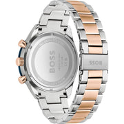 Hugo Boss Santiago Chronograph Blue Dial Two Tone Steel Strap Watch for Men - 1513937