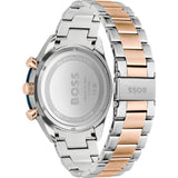 Hugo Boss Santiago Chronograph Blue Dial Two Tone Steel Strap Watch for Men - 1513937