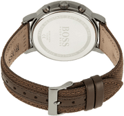 Hugo Boss Spirit White Dial Brown Nylon Strap Watch for Men - 1513690