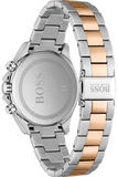 Hugo Boss Novia Chronograph Brown Dial Two Tone Steel Strap Watch for Women - 1502617