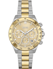 Hugo Boss Ikon Chronograph Silver Dial Two Tone Steel Strap Watch for Men - 1512960