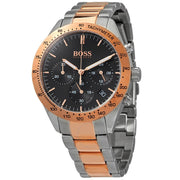 Hugo Boss Talent Chronograph Black Dial Two Tone Steel Strap Watch for Men - 1513584