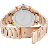 Hugo Boss Trophy Chronograph Grey Dial Rose Gold Steel Strap Watch for Men - 1513632