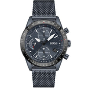Hugo Boss Pilot Edition Chronograph Blue Dial Blue Mesh Bracelet Watch for Men - 1513887
