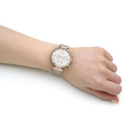 Hugo Boss Flawless Chronograph Silver Dial Silver Mesh Bracelet Watch for Women -1502551