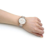 Hugo Boss Flawless Chronograph Silver Dial Silver Mesh Bracelet Watch for Women -1502551