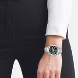 Hugo Boss Novia Chronograph Black Dial Silver Steel Strap Watch for Women - 1502614
