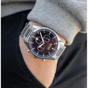 Hugo Boss Pioneer Chronograph Black Dial Silver Steel Strap Watch for Men - 1513712