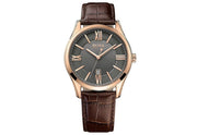 Hugo Boss Ambassador Grey Dial Brown Leather Strap Watch for Men - 1513387