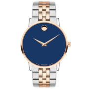 Movado Museum Classic Blue Dial Two Tone Steel Strap Watch for Men - 0607267