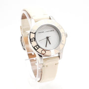 Marc Jacobs Blade White Dial White Leather Strap Watch for Women - MBM1097