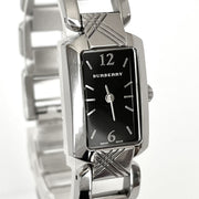 Burberry Signature Quartz Black Dial Silver Steel Strap Watch for Women - BU4210