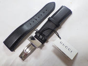 Gucci G Chrono Black Dial Black Leather Strap Watch For Men - YA101205