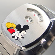 Gucci Grip x Disney Quartz Silver Dial Silver Steel Strap Unisex Watch - YA157419