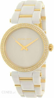 Michael Kors Delray Rose Gold Dial White Steel Strap Watch for Women - MK4315