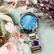 Michael Kors Hartman Quartz Blue Dial Silver Steel Strap Watch For Women - MK3519