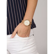 Fossil Jacqueline White Dial Brown Leather Strap Watch for Women - ES3487