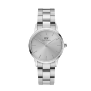 Daniel Wellington Iconic Link Unitone Silver Dial Silver Steel Strap Watch For Women - DW00100402