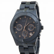 Marc Jacobs Blade Chronograph Blue Dial Blue Steel Strap Watch for Women - MBM8581
