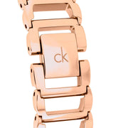 Calvin Klein Stately White Dial Rose Gold Steel Strap Watch for Women - K3G23626