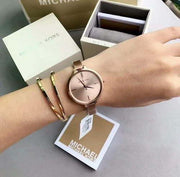 Michael Kors Jaryn Rose Gold Dial Rose Gold Steel Strap Watch For Women - MK3547