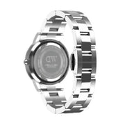 Daniel Wellington Iconic Link Black Dial Silver Steel Strap Watch For Women - DW00100208