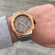 Hugo Boss Supernova Chronograph Grey Dial Silver Steel Strap Watch for Men - 1513362
