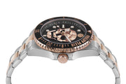 Philipp Plein The $kull Diver Black Dial Two Tone Steel Strap Watch For Men- PWOAA0822
