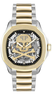 Philipp Plein High-Conic Automatic Gold Dial Two Tone Steel Strap Watch For Men - PWRAA0323