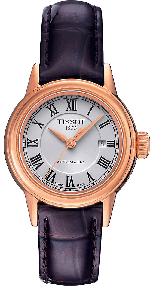 Tissot T Classic Carson White Dial Brown Leather Strap Watch For Women - T085.207.36.013.00