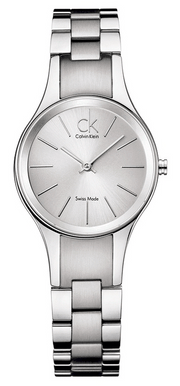 Calvin Klein Simplicity White Dial Silver Steel Strap Watch for Women - K4323185
