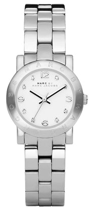 Marc Jacobs Mini Amy White Dial Silver Steel Strap Watch for Women - MBM3055