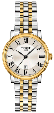 Tissot T Classic Carson Lady Premium Silver Dial Two Tone Steel Strap Watch For Women - T122.210.22.033.00