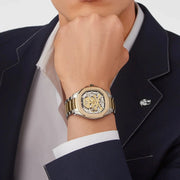 Philipp Plein High-Conic Automatic Gold Dial Two Tone Steel Strap Watch For Men - PWRAA0323