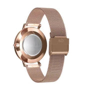 Daniel Wellington Petite Melrose Black Dial Rose Gold Mesh Strap Watch For Women - DW00100303