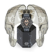 Philipp Plein The Skull Grey Dial Grey Silicone Strap Watch For Men- PWAAA2324