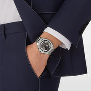 Philipp Plein High-Conic Automatic Silver Dial Silver Steel Strap Watch For Men - PWRAA0223