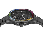 Philipp Plein High-Conic Automatic Black Dial Black Steel Strap Watch For Men - PWRAA0823