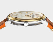 Versace V-Circle Silver Dial Brown Leather Strap Watch for Women - VBP03017