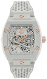 Philipp Plein The Skeleton White Dial White Silicone Strap Watch for Men - PWVBA0123