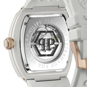 Philipp Plein The Skeleton White Dial White Silicone Strap Watch for Men - PWVBA0123