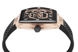 Philipp Plein Hexagon Phantom Black Dial Black Silicone Strap Watch For Men- PWPUA0124