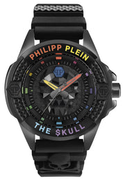 Philipp Plein The Skull Black Dial Black Silicone Strap Watch for Men - PWAAA0621