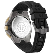 Philipp Plein Octagon Black Dial Black Silicone Strap Watch for Men - PWTBA0323