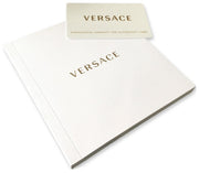 Versace V-Circle Silver Dial Brown Leather Strap Watch for Women - VBP03017