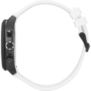 Hugo Boss Velocity Chronograph Black Dial White Rubber Strap Watch for Men - 1513718