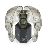 Philipp Plein The Skeleton Green Dial Green Silicone Strap Watch for Men- PWVBA0223