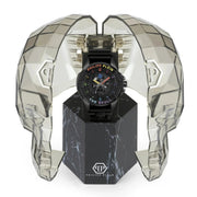 Philipp Plein The Skull Black Dial Black Silicone Strap Watch For Men - PWAAA1121