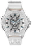 Philipp Plein The Skull White Dial White Silicone Strap Watch for Men - PWAAA1521